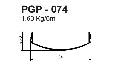 CG-074 (PGP-074) tampa click guarda corpo panorama 1,60 kg barra 6,00 ml