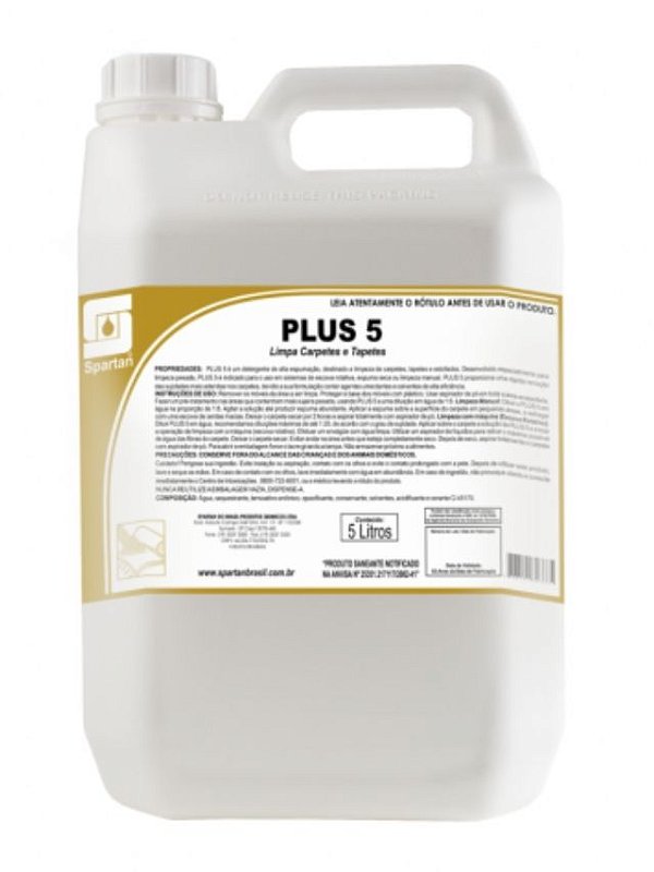 Shampoo para Carpetes Plus 5 5 Litros - Spartan