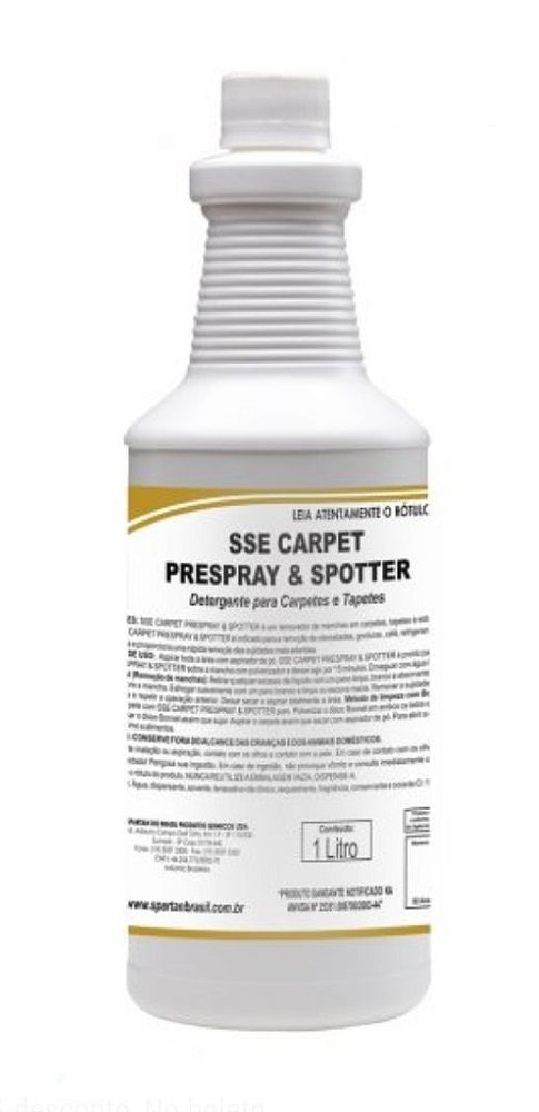 Removedor de Manchas Tecidos SSE Carpet 1 Litro - Spartan