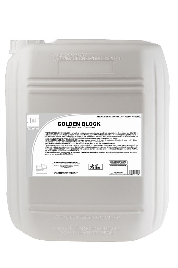 Aditivo para Concreto Golden Block 20 Litros - Spartan