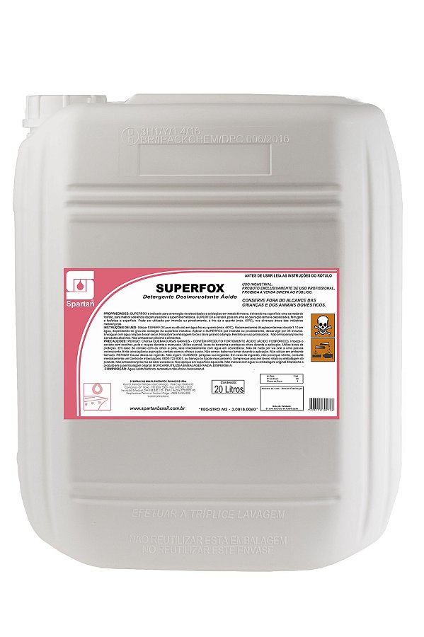 Removedor de ferrugem Superfox 20 Litros - Spartan