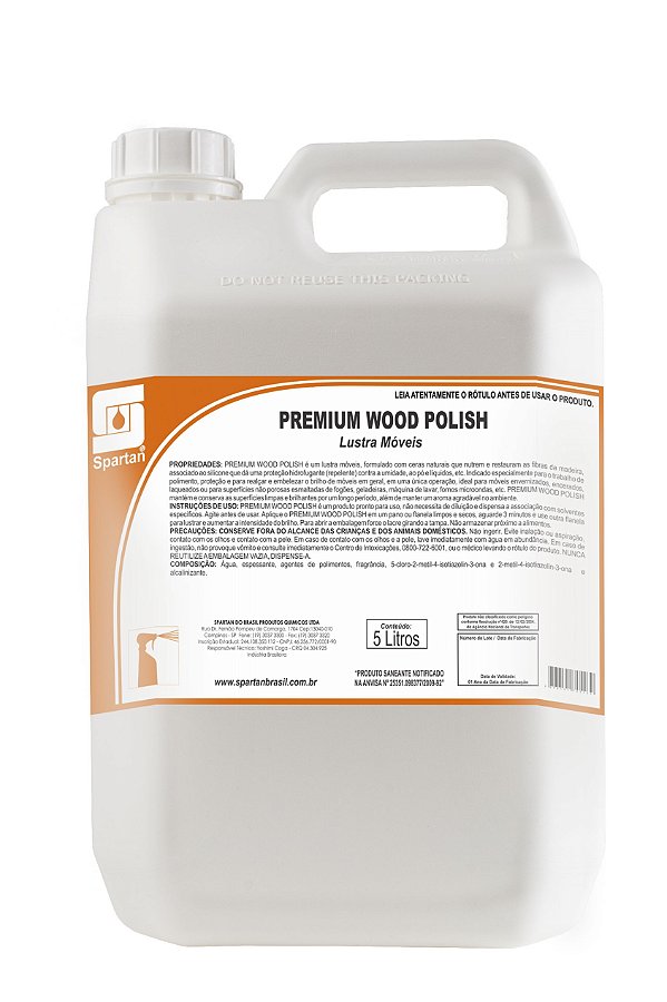 Lustra Móveis Premium Wood Polish  5 Litros - Spartan