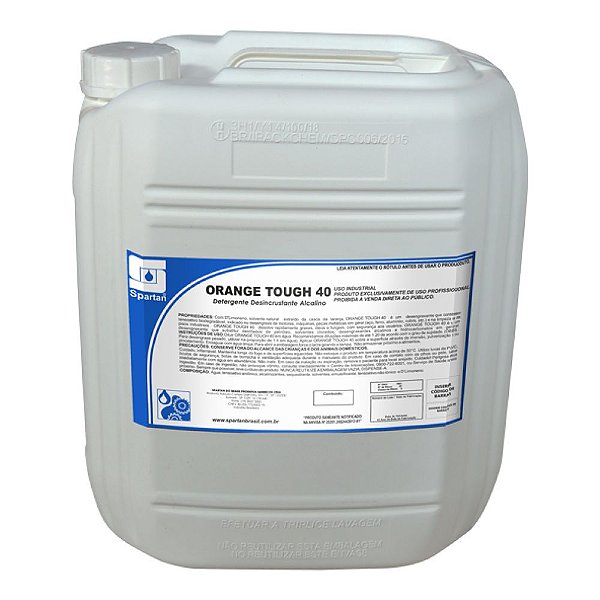 Desengraxante à Base D' Limoneno(40%) Orange Tough 40 200 Litros - Spartan
