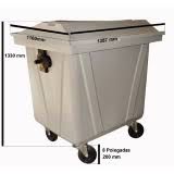 Carro Contentor 1000 Litros Com  tampa - Certec