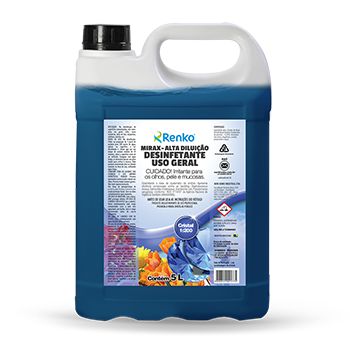 Desinfetante Alta Diluição Mirax Cristal 5L - Renko