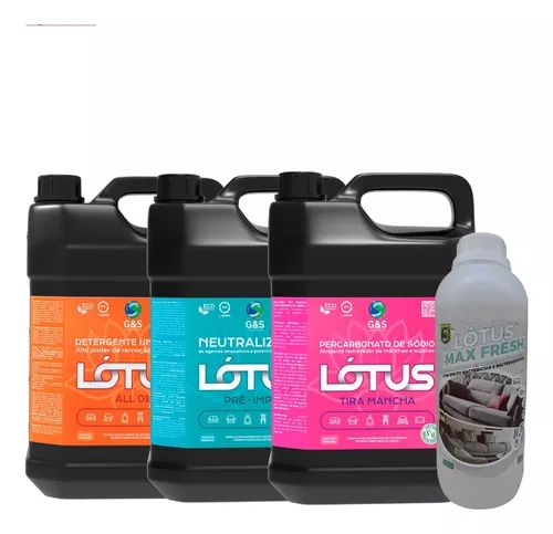 Kit Power Trio Lótus G&s - All 01+Pré Imper+Tira Manchas+max Fresh