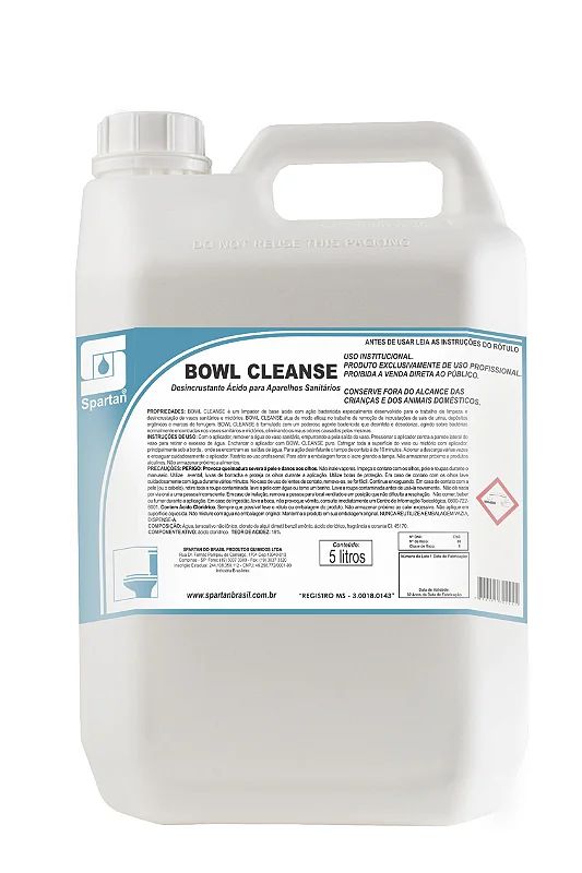 Desincrustante Ácido Bowl Cleanse 5 Litros - Spartan