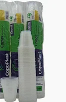 Copo Descartável 50ml Branco 100unid - Copoplast