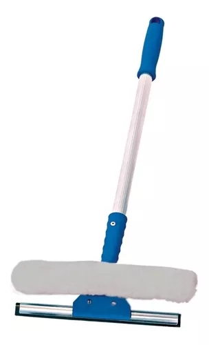 Limpador De Vidro Combinado 2 em 1 25cm C/ Cabo 50cm - Bralimpia