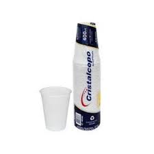 Copo Descartável 50x400ml Branco - Cristalcopo