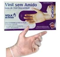 Luva Vinil Sem Amido Tam M 100 UN - Volk