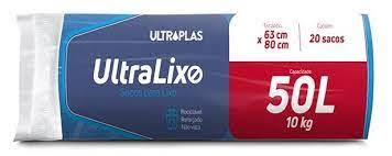 Saco Lixo Preto 50L c/ 20 unid - Ultralixo