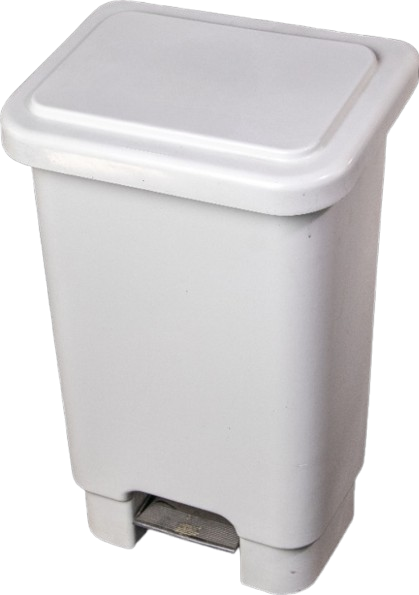 Lixeira Quadrada Com Pedal 60L Branca - Certec