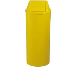 Lixeira Tampa Basculante Sem Adesivo Amarelo 23L - Bralimpia