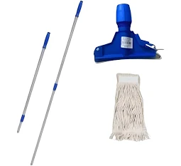 Kit Mop Úmido Esfregão Com Refil Cabo E Haste Bralimpia