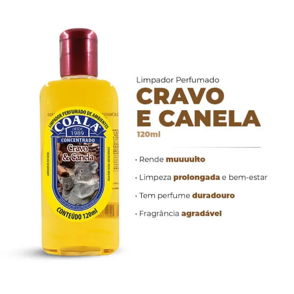 Limpador Perfumado Coala Conc Cravo e Canela 120ml