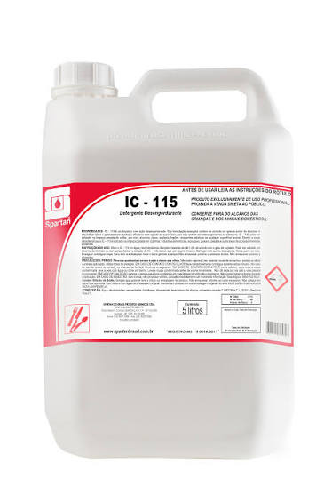 Detergente Desengordurante IC 115 5 Litros - Spartan
