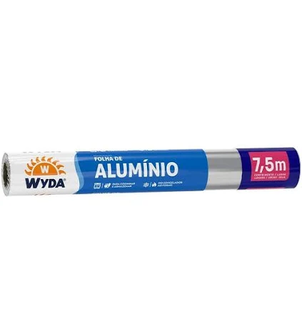 Papel Aluminio 7,5m x 30cm Wyda