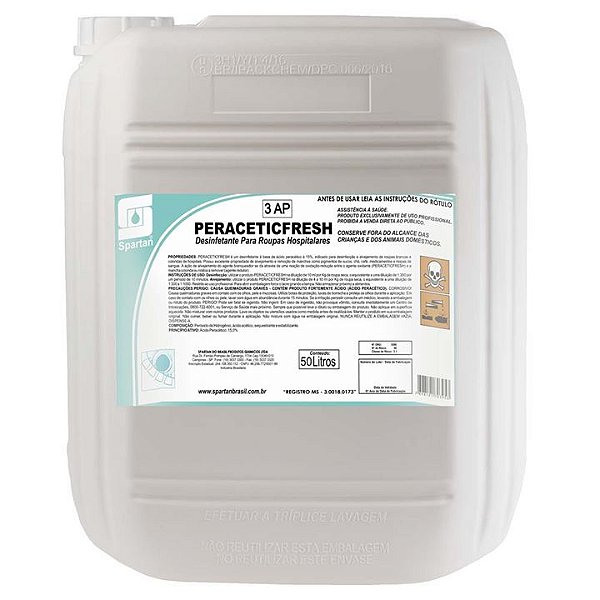 Desinfetante P/ Roupas Hospitalares Peraceticfresh 20L - Spartan