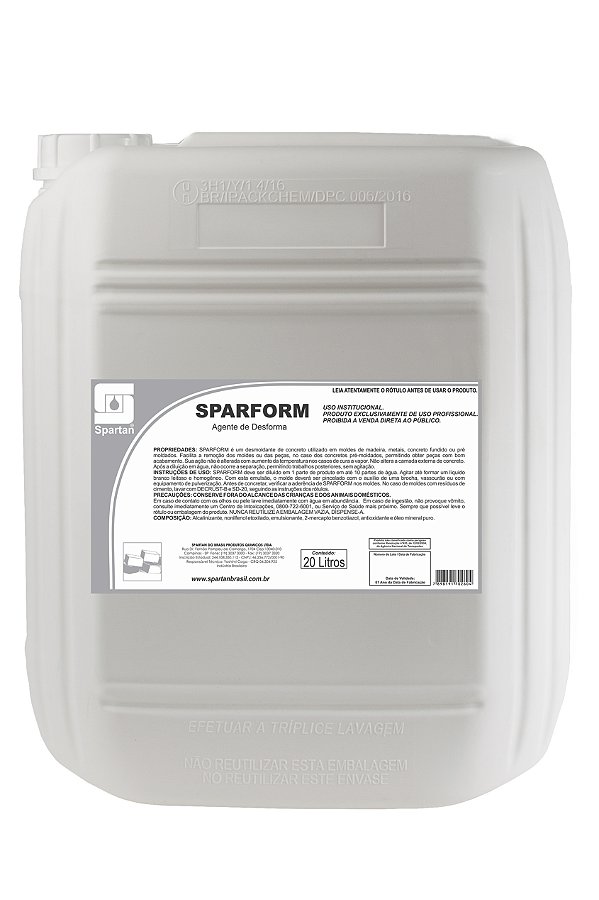 Desmoldante de Concreto Sparform 20L - Spartan