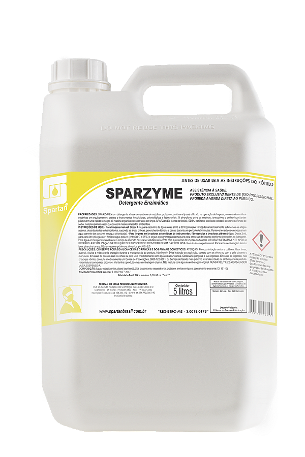 Detergente Enzimático Sparzyme 5L - Spartan