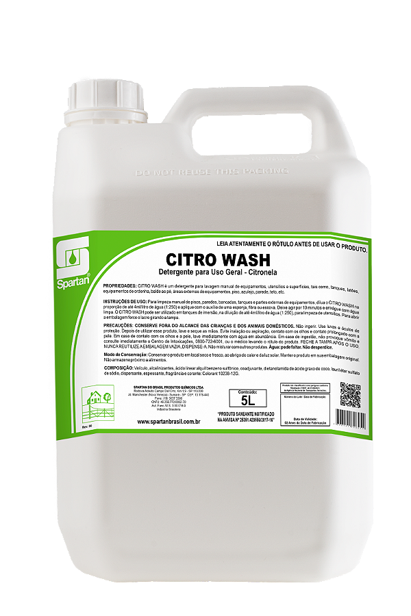 Detergente Citro Wash 5L - Spartan