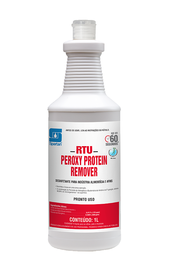 Desinfetante Indústria Alimentícia RTU Peroxy Protein Remover 1L - Spartan