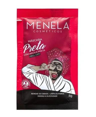 Máscara Preta Removedora De Crvos Com Argila Preta 80g- Menela