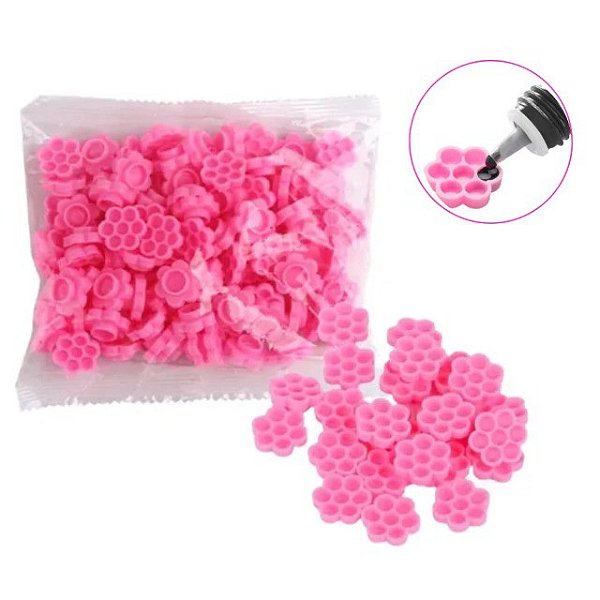 Kit 100 Batoques de Flor Para Anel de Cola