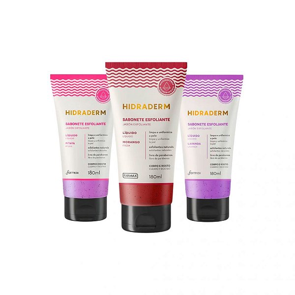 SABONETE LÍQUIDO ESFOLIANTE HIDRADERM 180ML