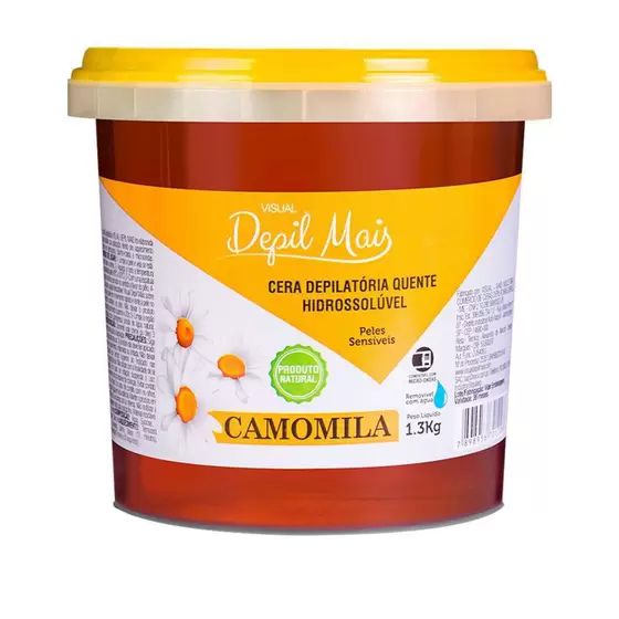 CERA QUENTE VISUAL CAMOMILA 1,3KG- DEPIL MAIS