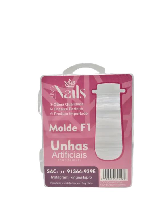 Molde F1 Curvatura C Extra Longa- 100un- King Nails