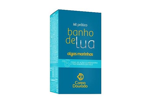 Kit Banho De Lua Prático Algas Marinhas  - Corpo Dourado