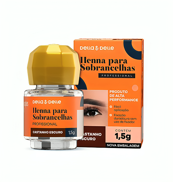 Henna Para Sobrancelhas Promoção Compre 1,5g e Leve 2g - Della & Delle