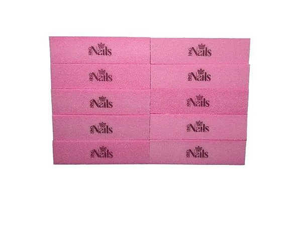 Lixa Bloco Polidora Cores Variadas (Pac.10 unidades) - King Nails Cores:Branco