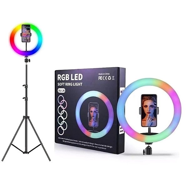 Ring Light Iluminador Rgb 20cm 8 Polegadas Tripe
