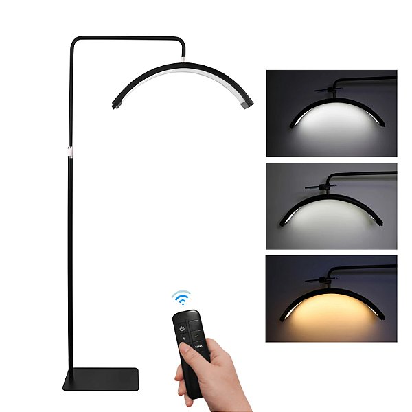 Ring light Led Meia Lua Giratório 36w para Estética com Suporte Celular