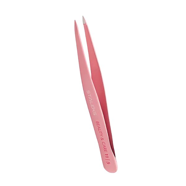 Pinça de Sobrancelha Staleks Pro - TE-11-5 Rosa - Série Expert