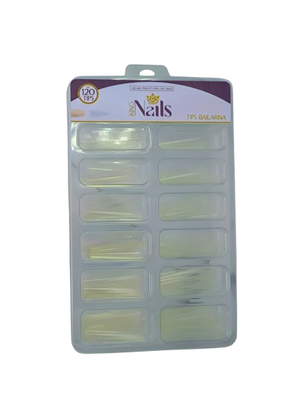 Tips Bailarina Transparente 120 unidades - King Nails