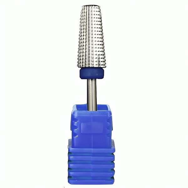 Broca Tungstênio Cônica Topo Reto 5 Em 1 Média Azul Unha Gel