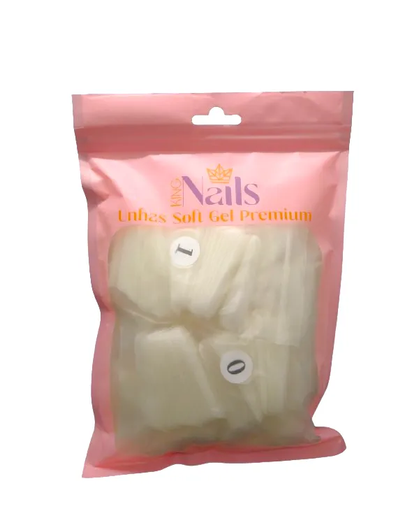 Postica Gel Mandorla Luxo Extra Longa Transparente 360 unidades - King Nails