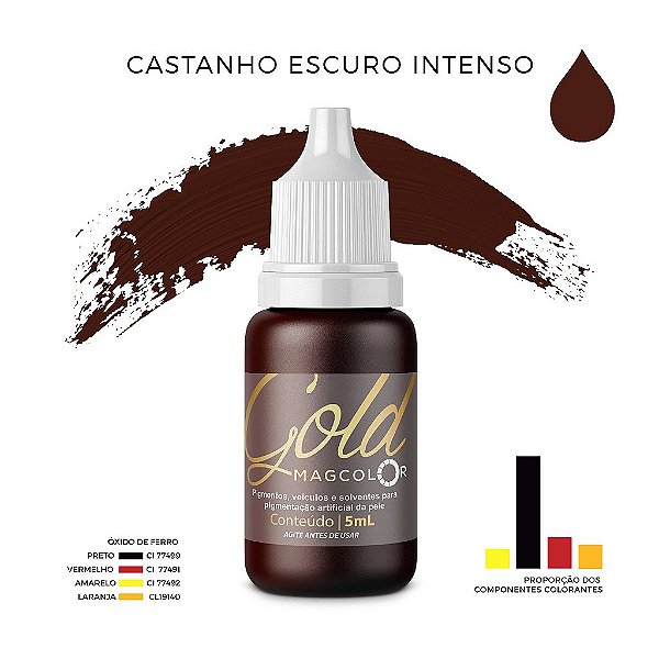 Pigmento Mag Color Gold 5 ml - Castanho Escuro Intenso
