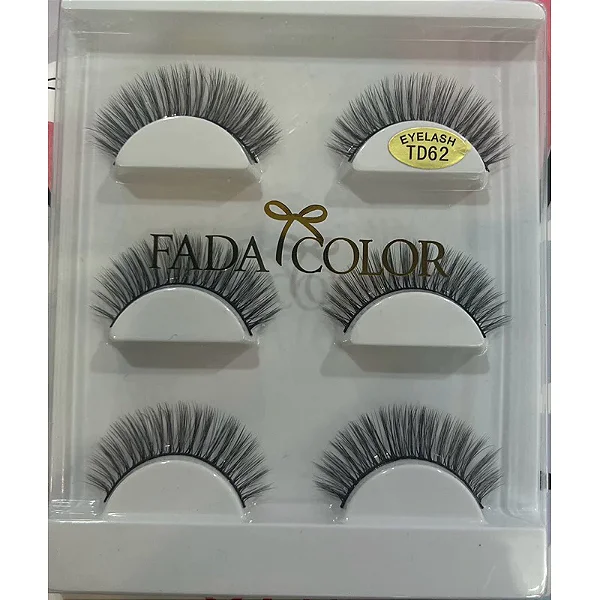 Cílios Postiços 3D - Fada Color com 3 Pares