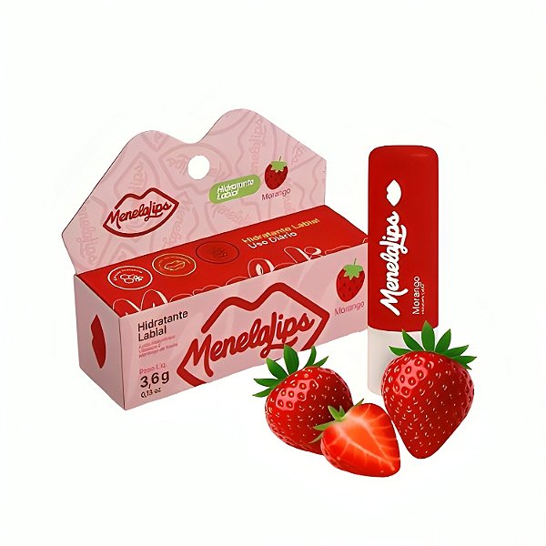 Hidratante Labial de Morango MenelaLips