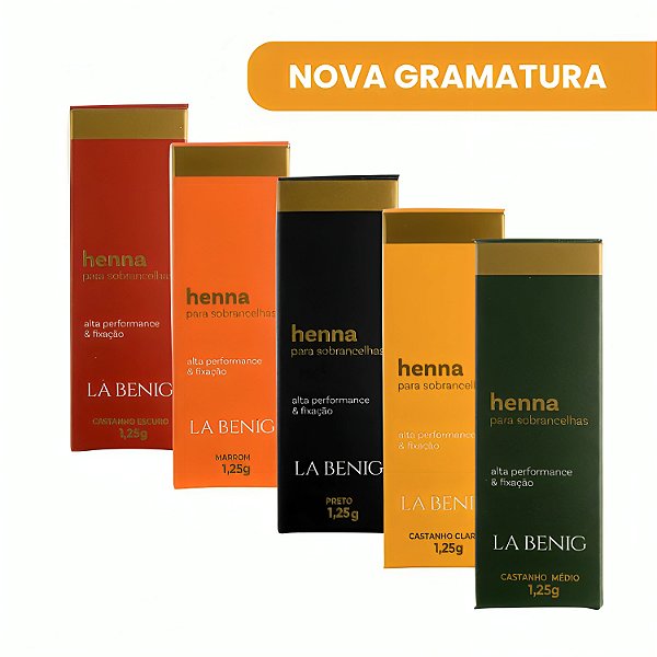 Henna La Benig Alta Fixação Profissional 1,25g