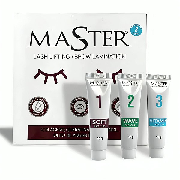 Kit Master Lash Lifting e Brow Lamination Passo 1, 2 e 3 15g