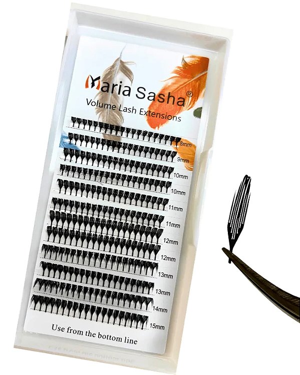 Cílios Maria Sasha 0.07D MIX(8-15MM) – Efeito Pena