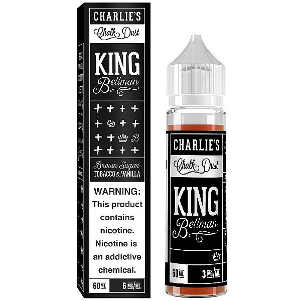 King Bellman - Black And White Series - Charlie's Chalk Dust - Free Base - 60ml