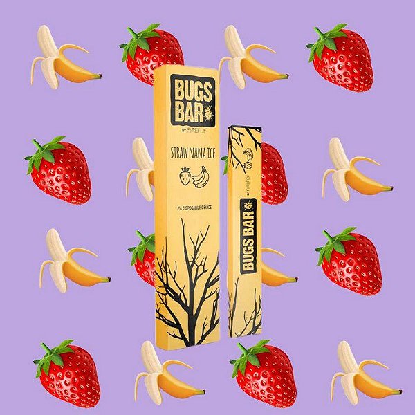 Pod Descartável – Straw Nana Ice– 450 Puff – Bugs Bar By Firefly