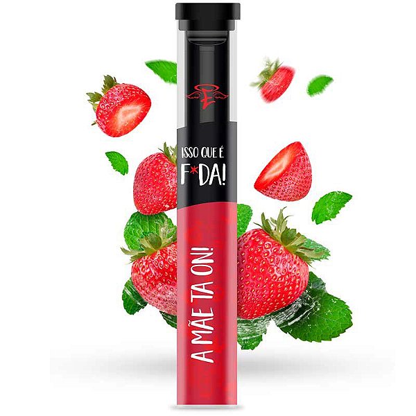 Strawberry Mint - A MÃE TA ON! - Chilly Beats - Pod Descartável - 1000 Puffs